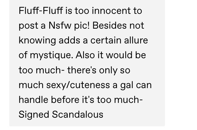 Lmaooo if you stop that SS anon! *blushes* lol but yes! I got to keep that mystery