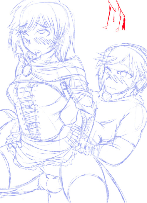   pat req description : I was thinking Ruby riding Jaune reverse-cowgirl style, with an ahegao face with cum on her to show they’ve beat at it for awhile while he’s holding her arms back.  please support me on patreon if you guys like my work!