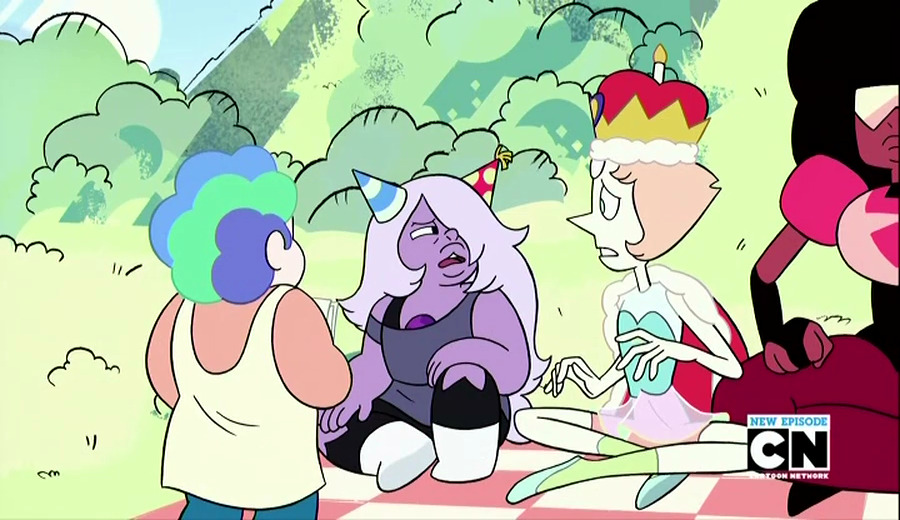 greenwithenby:  I love how disgusted Amethyst is and how distraught Pearl is by Steven’s