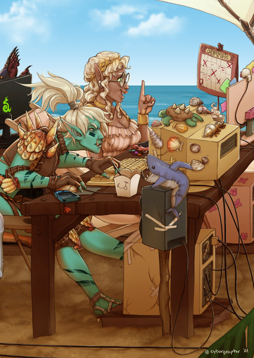 Fun idea I had between us meta modding/and or LAN partying with our beach bash characters between Ra