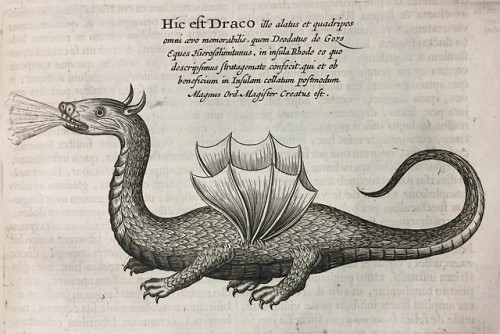 Illustration of a dragon in Athanasius Kircher’s amazing Mundus subterraneus (Amsterdam, 1665)