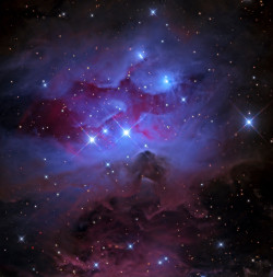 just&ndash;space:  Reflections on the 1970s NGC 1977, NGC 1975, and NGC 1973.  js