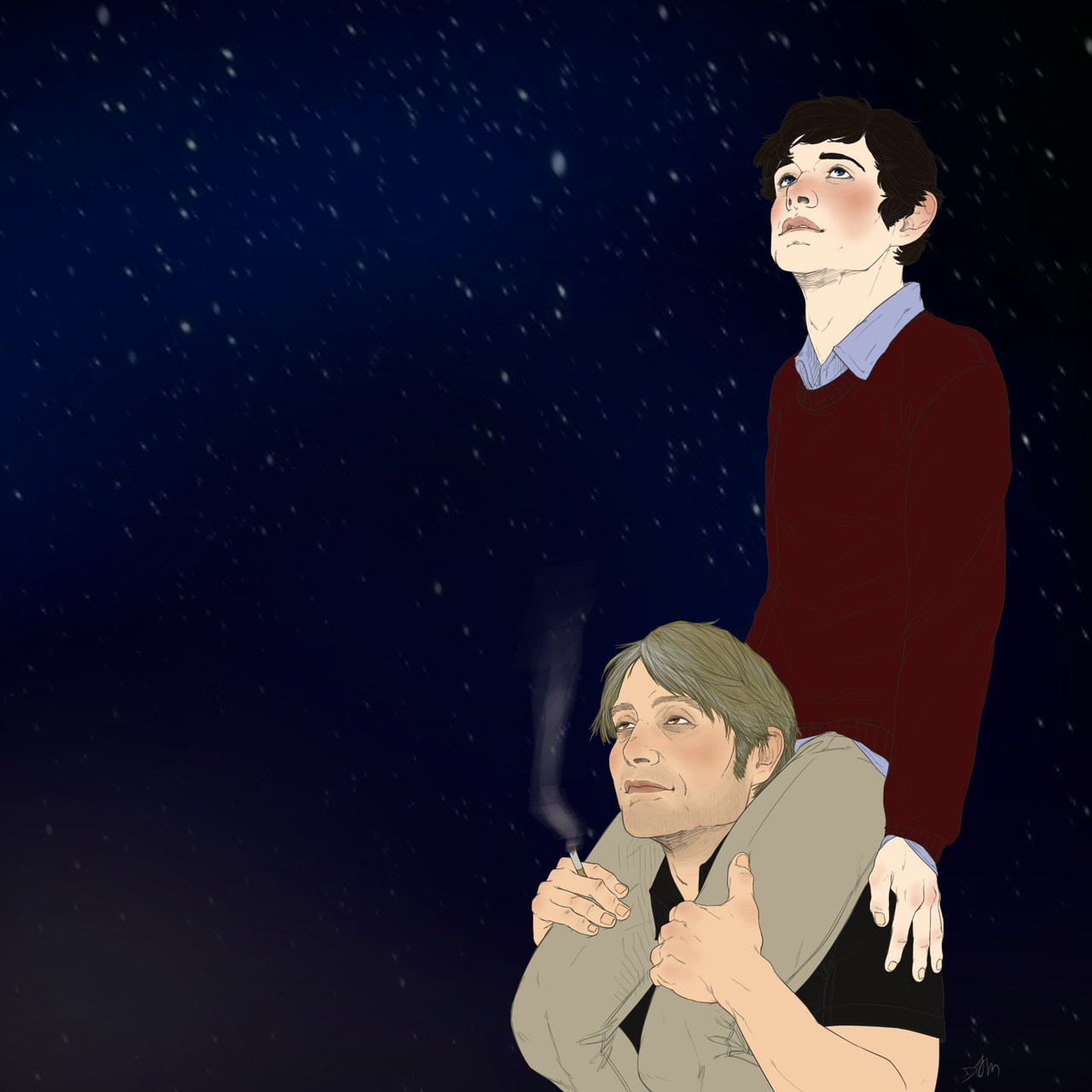 thewanderingstag: “Here, Angel Eyes, why don’t we get you closer to those stars