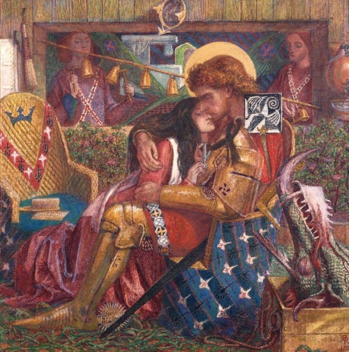  ~The Wedding of St George and Princess Sabra~ Dante Gabriel Rossetti Watercolour on paper, 1857 