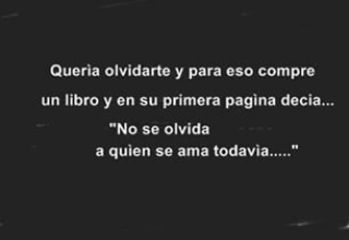 fernandavale03:  “No se olvida a quien se ama todavía”.