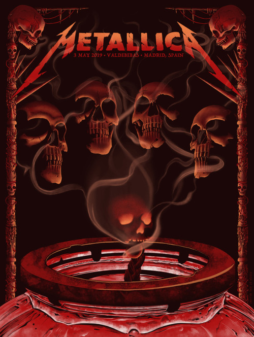 METALLICA- on sale today!Once again, we’re producing the tour poster series for Metallica- this time