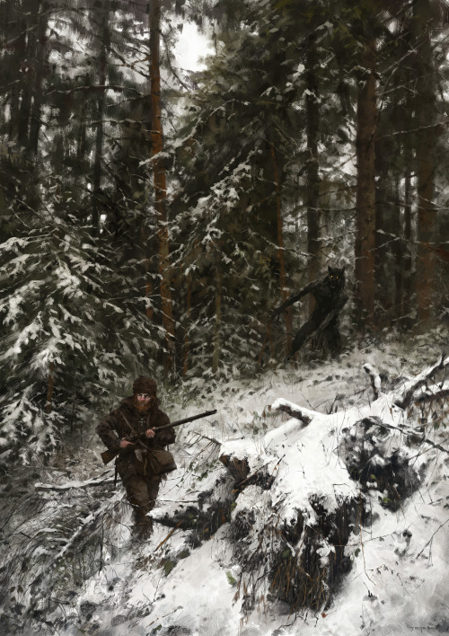 jakubsan:’hunt or be hunted’new painting from my ‘Wolfpack -1863’ world,  story about the last day o