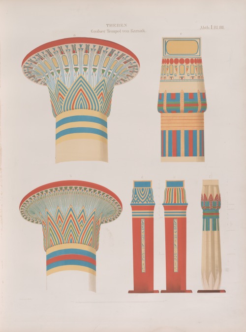 Theben [Thebes]: Großer Tempel von Karnak. = Thebes. Great Temple of KarnakColor lithographVol. I, P