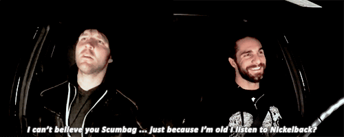 finnamonroll: WWE AU: Dean Ambrose and Seth Rollins on Ride Along.