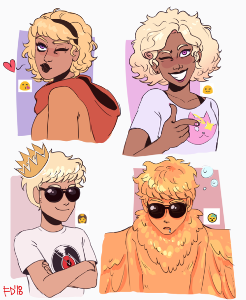 feintdroid:i did a huge batch of emoji requests for some ppl for art practice. im tired now