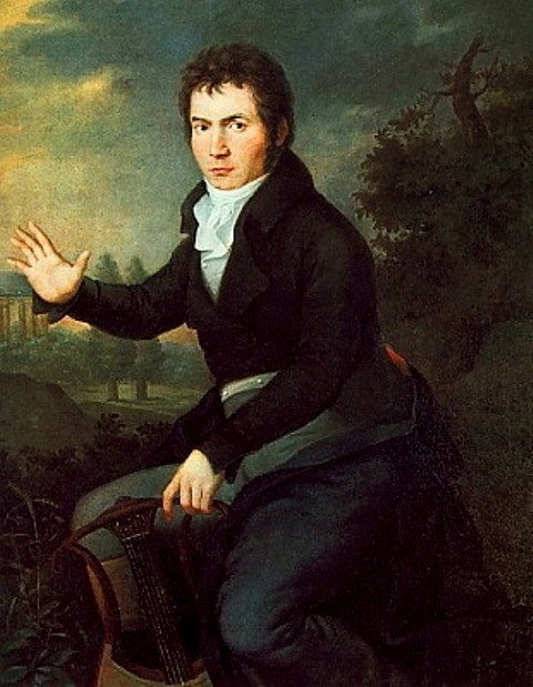 Joseph Willibrord Mähler&rsquo;s portrait of Ludwig van Beethoven, 1804-05. Pasqualati Hous
