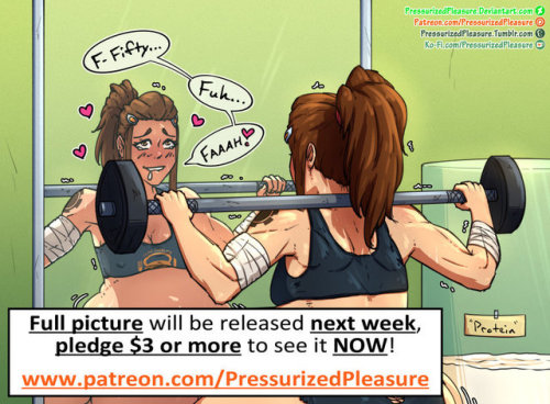 pressurizedpleasure: pressurizedpleasure: Teaser - Brigitte’s “weight” training Contains: Belly exp