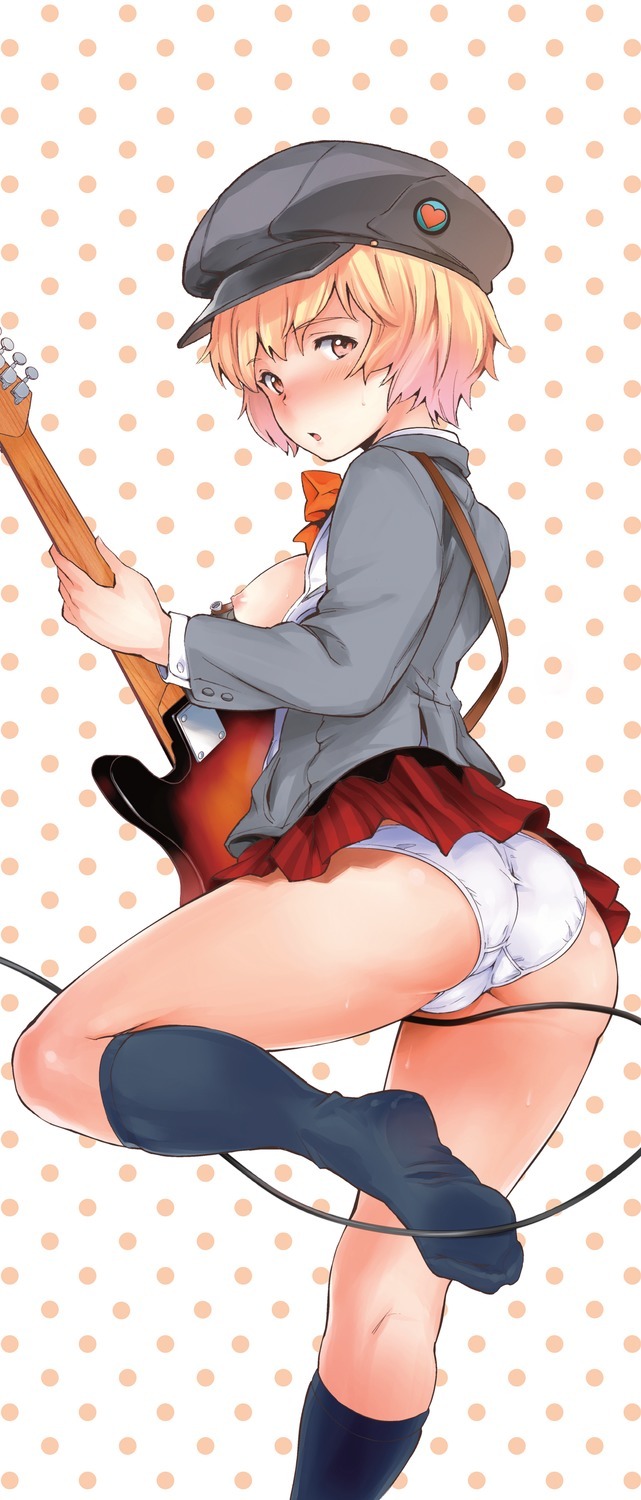 mogg ass breasts cameltoe guitar nipples no bra open shirt pantsu seifuku | #341326