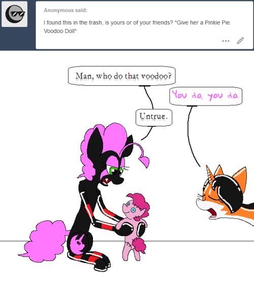darkfiretaimatsu: I would never do a voodoo, especially not to you, she on who I model my hairdo~ You will rue your cue of untrue voodoo accu…sation~ ((Sorry this is late, but yesterday was the 13th~))  “You remind me of the babe”“What babe?”