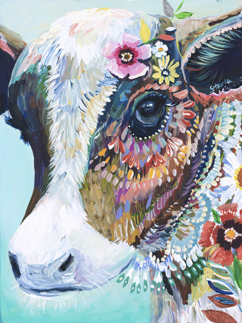 COLORFUL ANIMAL OIL PAINTINGS BY STARLA MICHELLE