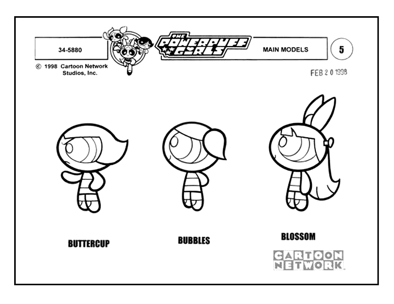 eatmyvision:    Cartoon Network’s: The Powerpuff Girls Original Model Sheets  