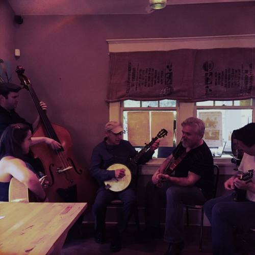 <p>You’re all missing one of the greatest old-time ensembles ever. Right now. Get here. #paulbrownonbanjo #oldtime #fiddle  (at Perk and Cork)</p>