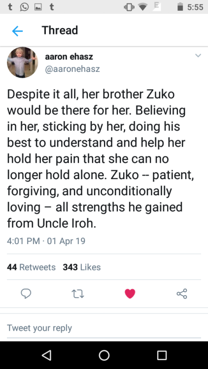 wingsfreedom:  seyaryminamoto: Official Aaron Ehasz Twitter account #the pending redemption so many of us want #so #now that bryke said officially that she could indeed heal #and ehasz confirmed he wanted to WRITE THIS #can we finally accept that Azula