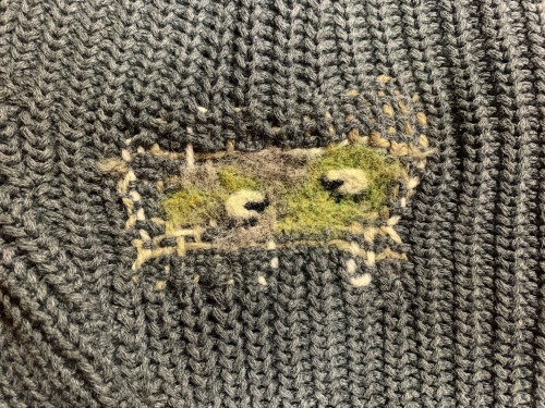 Successfully Darned A Hole In One If My Work Sweaters But It Was Kinda Ugly (it Was My First Time Darning