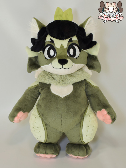 my final commission of the summer 2021 round, cutecumber the tanuki! made from my short leg, round t