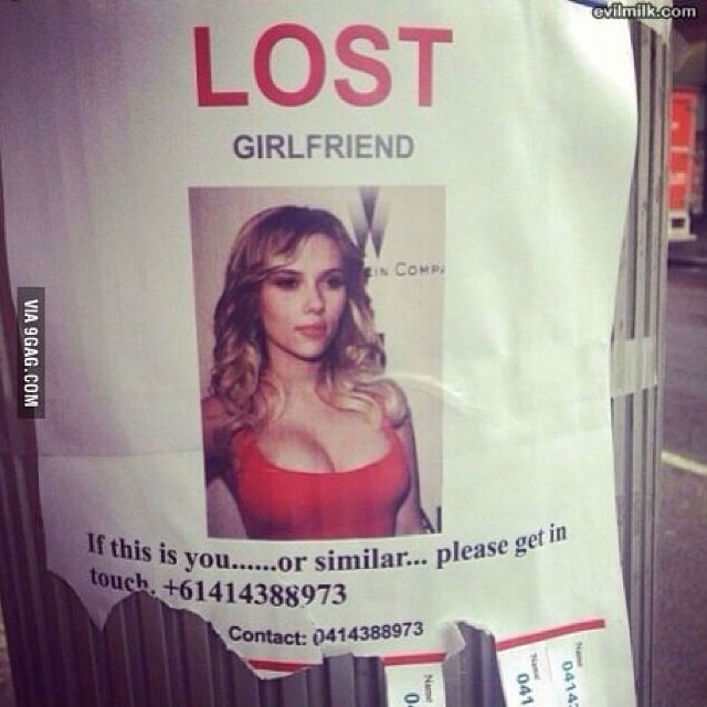 9gag:  Lost girlfriend 