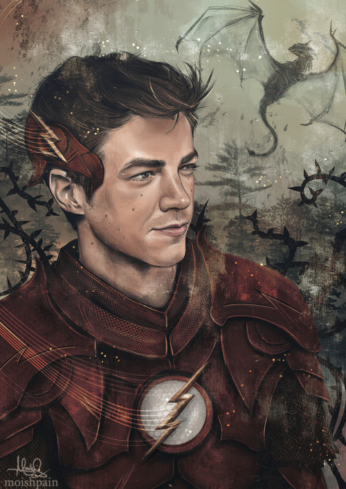 The KnightMy new fairy tale themed painting Grant as The Flash knight :) 