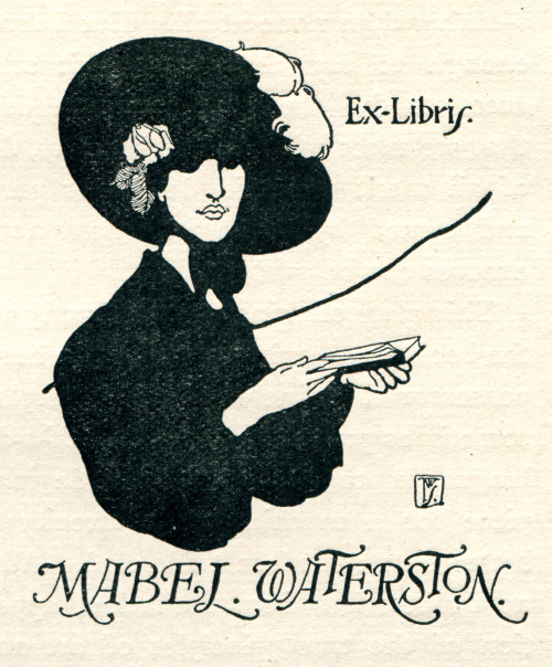 Bookplate for Mabel Waterston, c. 1897.