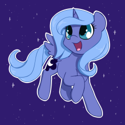 princessnoob-art:  Flying baby Luna!    &lt;3!