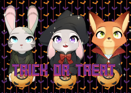 young-nick-wilde: HALLOWEEN-Jack Judy Nick ズートピア by JINIAL on pixiv. 