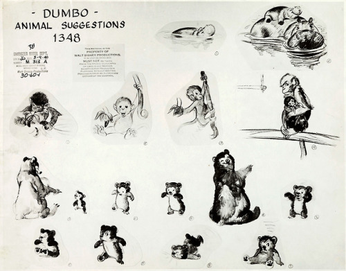 adventurelandia:Circus animal model sheets by Retta Scott for Dumbo (1941)