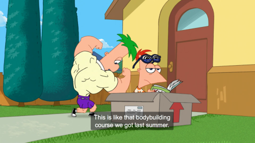 forgottenpnffacts:-Phineas and Ferb both attended a bodybuilding course the summer before the one th