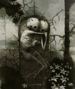 Obsessedwithskulls:  Trees And Skeletons. There’s Something Similar About Them.http://Tonysandoval.deviantart.com/Art/Until-The-End-Of-The-Times-208221974