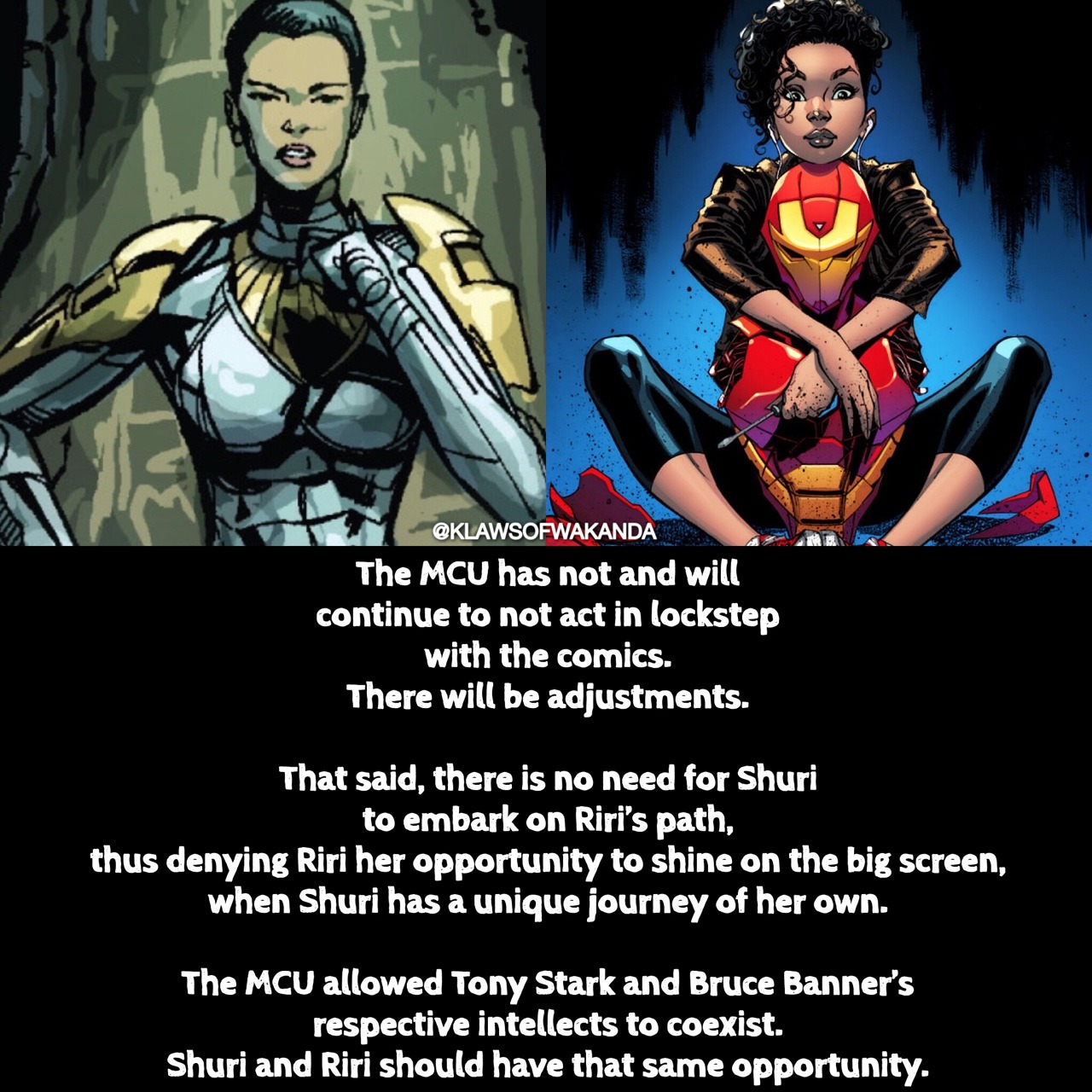klawsofwakanda:  Shuri &amp; Riri Williams (Ironheart) Can Coexist in the MCUThere