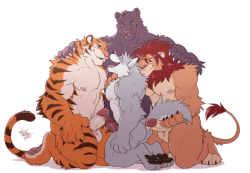 takemotoarashi:[NSFW/Sketch] Big cats got