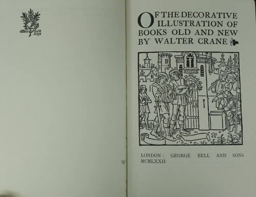 Happy Title Page Tuesday: Walter Crane Edition!(Crane, W. (1972). Of the Decorative Illustration of 