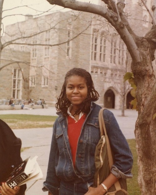 pigmentmagazine:former FLOTUS michelle obama at princeton university, early 1980s