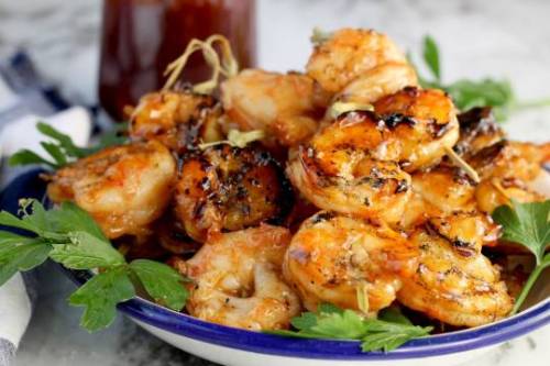 chronic-mastication-too:Easy Barbecue Grilled Shrimp