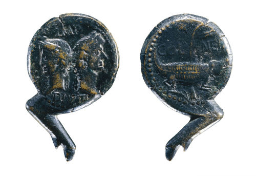 Bronze Coin Of Augustus And Agrippa, With Pig's Trotter Appendage, C. AD 10-14. Minted In Nemausus. Collection: