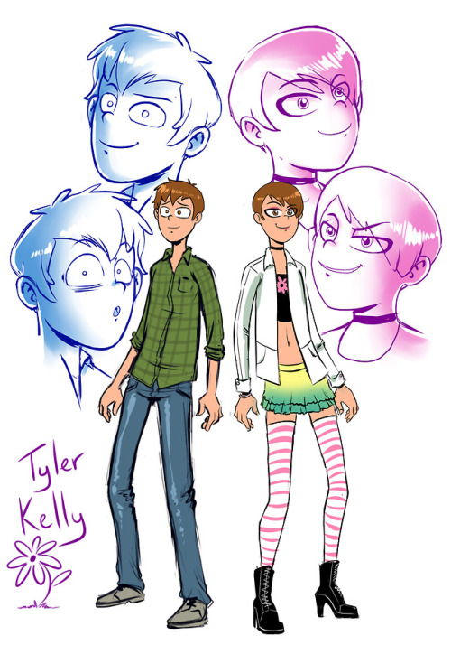 This is a design sketch for Tyler, one of the main characters in Role Reversal, my next comic projec