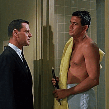 vintage-male-sensuality: Rock Hudson and Tony Randall in Lover Come Back (1961)