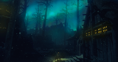 venetianassasssin: Morthal at night.