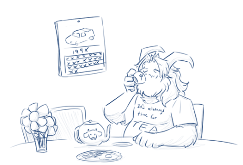A Patreon reward! They wanted Asgore sipping tea, haha.