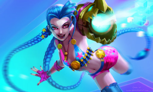 league-of-legends-sexy-girls:    Arcade Jinx   