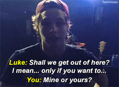 hemmoes:AU Meme: Frat boy Luke fancies you.