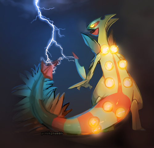 doodle of my friend’s theory; Mega Sceptile seeds would shines/light up as it activates it&rsq
