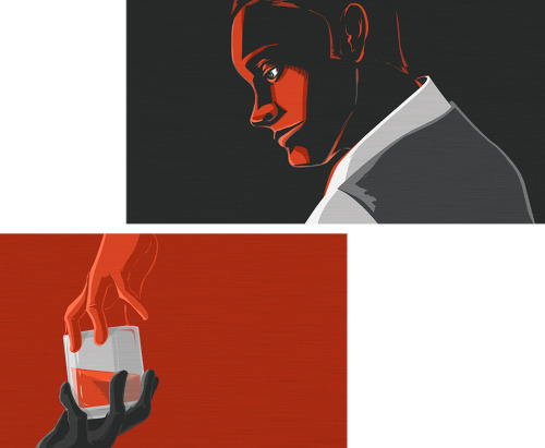 illustration by 45cave : Hannibal. role reversal Special agent Hannibal Lecter. Dr.Graham.