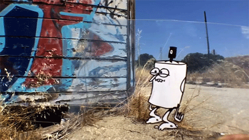 itscolossal:  More: Aug(De)Mented Reality 2: Stop Motion Animation Merged with Hand-Illustrated