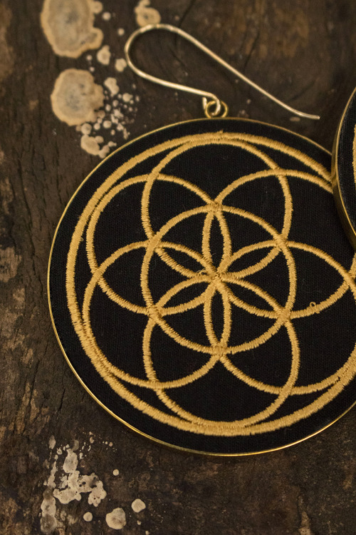 Earring By Manaka Collection :.  Flower Of Life OrbitsTo ancient cultures, sacred geometric pat