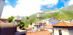 rafeadllers:   Overwatch maps - Hollywood  ↳ Welcome to the glitz and glamour of Hollywood, California, where palm trees and fancy cars line the streets, and movie stars, directors, and high powered studio executives rub shoulders for a chat and a drink