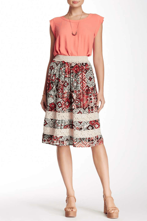 Knit Stripe Skirt